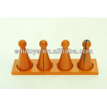 Montessori Large Fraction Skittles with Stand( Beechwood)